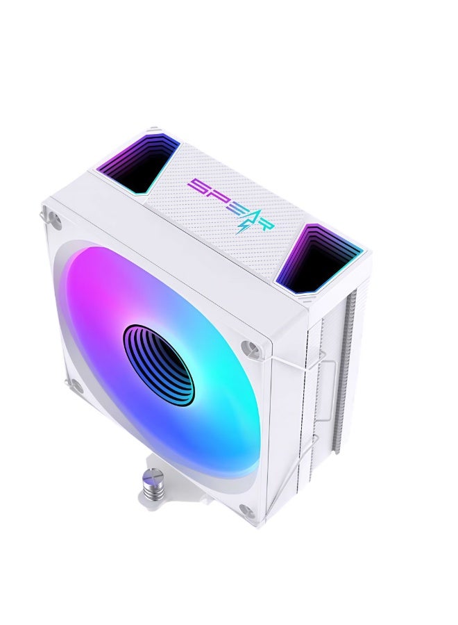 Spear Pc H400T PWM ARGB 120mm CPU Air Cooler Black, 4 Copper Heat Pipes, 205W TDP, AM5 & LGA1700 Compatible - Image 2